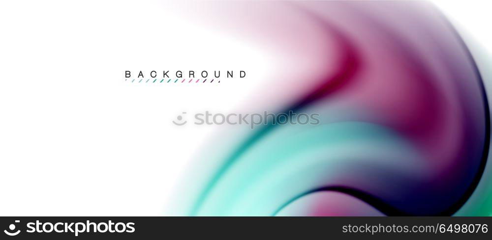 Swirl fluid flowing colors motion effect, holographic abstract background. Swirl fluid flowing colors motion effect, holographic abstract background. Vector illustration