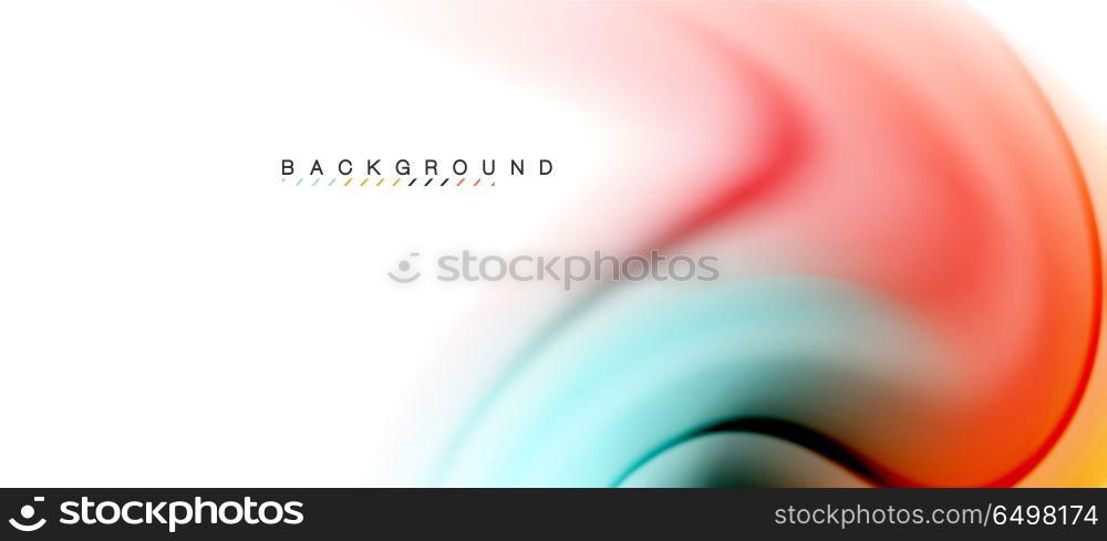 Swirl fluid flowing colors motion effect, holographic abstract background. Swirl fluid flowing colors motion effect, holographic abstract background. Vector illustration