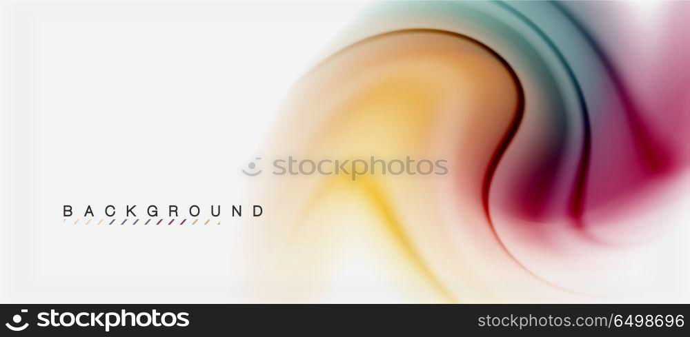 Swirl fluid flowing colors motion effect, holographic abstract background. Swirl fluid flowing colors motion effect, holographic abstract background. Vector illustration