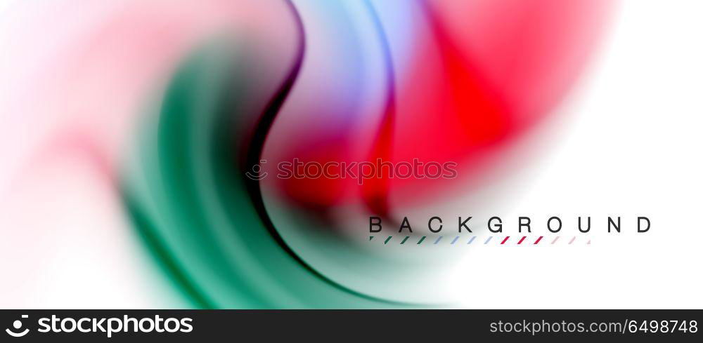 Swirl fluid flowing colors motion effect, holographic abstract background. Swirl fluid flowing colors motion effect, holographic abstract background. Vector illustration