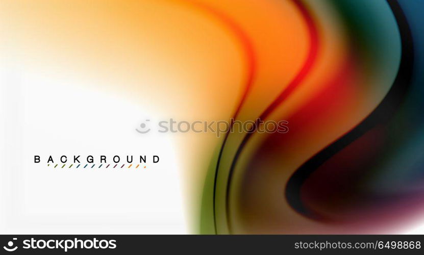 Swirl fluid flowing colors motion effect, holographic abstract background. Swirl fluid flowing colors motion effect, holographic abstract background. Vector illustration