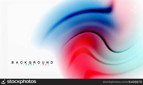 Swirl fluid flowing colors motion effect, holographic abstract background. Swirl fluid flowing colors motion effect, holographic abstract background. Vector illustration