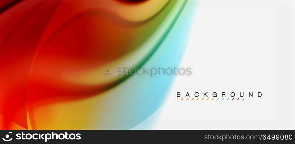 Swirl fluid flowing colors motion effect, holographic abstract background. Swirl fluid flowing colors motion effect, holographic abstract background. Vector illustration