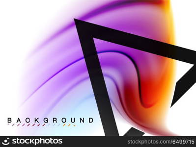 Swirl fluid flowing colors motion effect, holographic abstract background. Swirl fluid flowing colors motion effect, holographic abstract background. Vector illustration