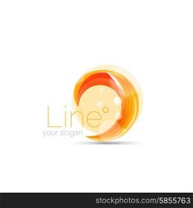 Swirl orange company logo design. Universal for all ideas and concepts. Business creative icon. Swirl company logo design