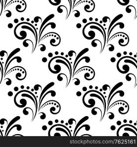 Swirl seamless pattern background with decorative elements for background design