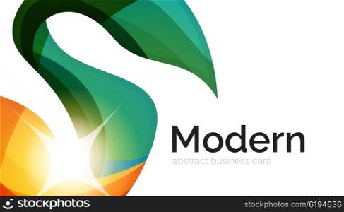 Swirl shape colorful line. Futuristic abstract background. Swirl shape colorful line. Futuristic abstract background - color curve stripes and lines in motion concept and with light and shadow effects. Presentation banner and business card message design template