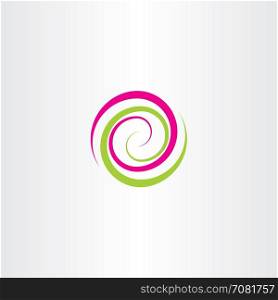 swirl spiral tech logo wave icon vector design