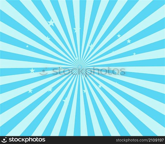 swirl star pattern blue background. starburst spiral twirl square. sun light beams.