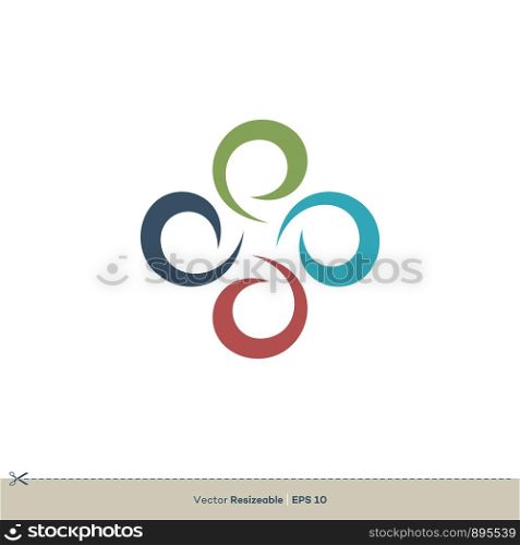 Swirl Swoosh Vector Logo Template Illustration Design. Vector EPS 10.
