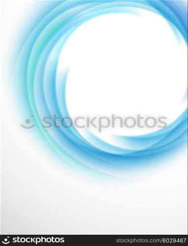 Swirl vortex vector. Swirl vortex funnel in blue color vector illustration