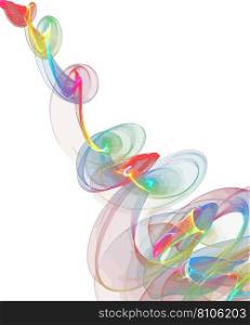 Swirly rainbow ribbon banner element Royalty Free Vector