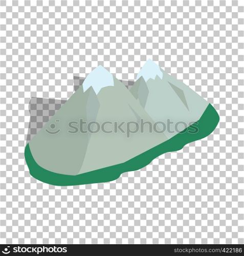 Swiss alps isometric icon 3d on a transparent background vector illustration. Swiss alps isometric icon