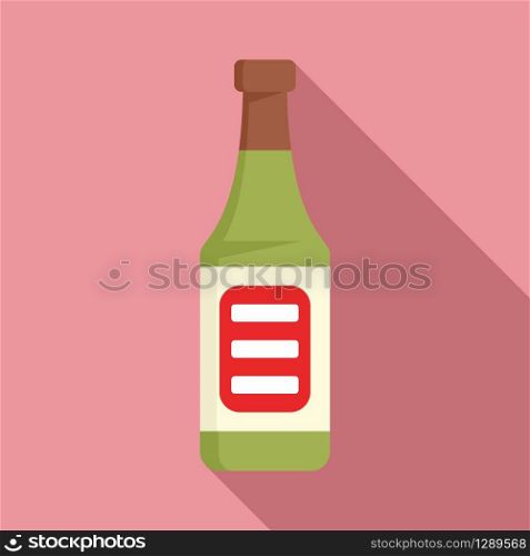 Swiss beer bottle icon. Flat illustration of swiss beer bottle vector icon for web design. Swiss beer bottle icon, flat style