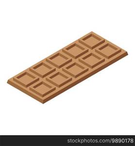Swiss chocolate icon. Isometric of swiss chocolate vector icon for web design isolated on white background. Swiss chocolate icon, isometric style