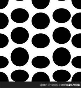 Swiss design aesthetic monochrome seamless pattern. Abstract round shapes print for tee, paper, textile and fabric. Brutal vector illustration for decor and design.