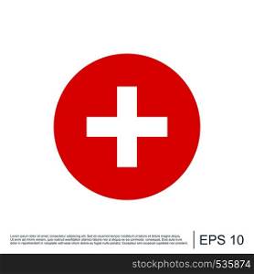 Swiss Flag Icon Template