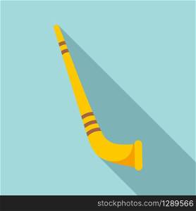 Swiss horn icon. Flat illustration of swiss horn vector icon for web design. Swiss horn icon, flat style