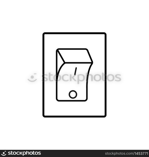 Switch button vector icon, flat light switcher.