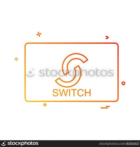 Switch card icon design vector