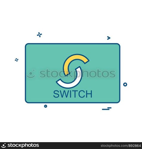 Switch card icon design vector