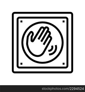 switch contactless line icon vector. switch contactless sign. isolated contour symbol black illustration. switch contactless line icon vector illustration