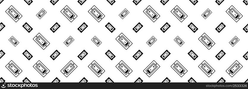 Switch Icon Seamless Pattern, Electrical Switch Vector Art Illustration
