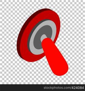 Switch off isometric icon 3d on a transparent background vector illustration. Switch off isometric icon