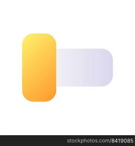 Switch offπxel perfect flat gradient color ui icon. Mobi≤application control. Turn off. Simp≤fil≤dπctogram. GUI, UX design for mobi≤application. Vector isolated RGB illustration. Switch offπxel perfect flat gradient color ui icon