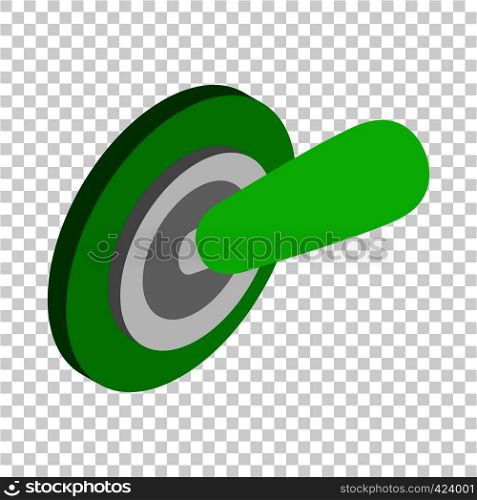 Switch on isometric icon 3d on a transparent background vector illustration. Switch on isometric icon