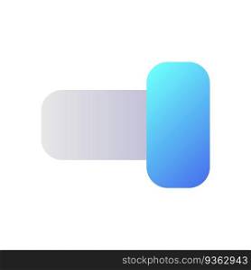 Switch on pixel perfect flat gradient two-color ui icon. Mobile application control. Turn on. Simple filled pictogram. GUI, UX design for mobile application. Vector isolated RGB illustration. Switch on pixel perfect flat gradient two-color ui icon