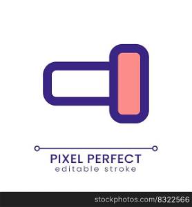 Switch on pixel perfect RGB color ui icon. Mobile application control. Turn on. Simple filled line element. GUI, UX design for mobile app. Vector isolated pictogram. Editable stroke. Poppins font used. Switch on pixel perfect RGB color ui icon