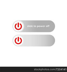 Switch toggle button in red, grey Off or round button. Power switch icon. Button symbol sign in modern colour design concept on isolated white background. EPS 10 vector. Switch toggle button in red, grey Off or round button. Power switch icon. Button symbol sign in modern colour design concept on isolated white background. EPS 10 vector.
