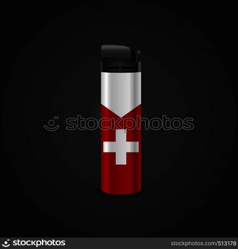 Switzerland Cigrette Lighter Vector design. Vector EPS10 Abstract Template background