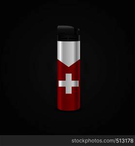 Switzerland Cigrette Lighter Vector design. Vector EPS10 Abstract Template background