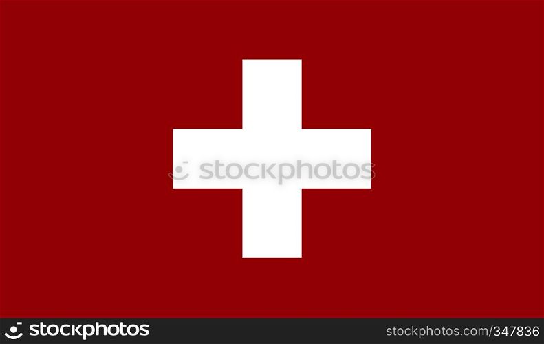 Switzerland flag image for any design in simple style. Switzerland flag image