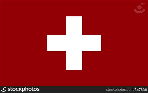 Switzerland flag image for any design in simple style. Switzerland flag image