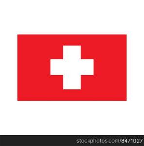Switzerland flag. vector illustration eps10