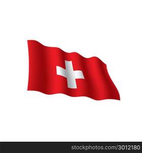 Switzerland flag, vector illustration. Switzerland flag, vector illustration on a white background