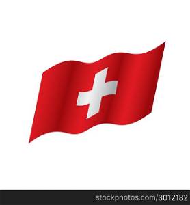 Switzerland flag, vector illustration. Switzerland flag, vector illustration on a white background