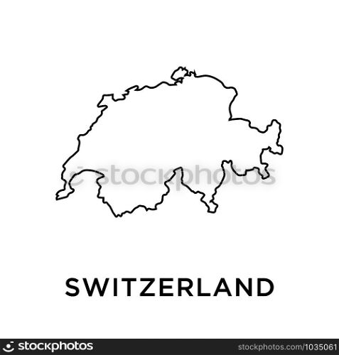 Switzerland map icon design trendy