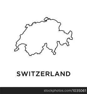Switzerland map icon design trendy