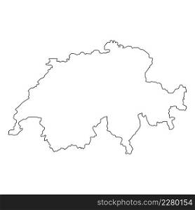 switzerland map icon illustration design