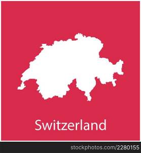 switzerland map icon illustration design
