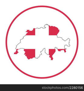 switzerland map icon illustration design