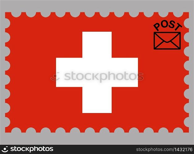 Switzerland national country flag. original colors and proportion. Simply vector illustration background. Isolated symbols and object for design, education, learning, postage stamps and coloring book, marketing. From world set
