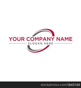 Swoosh company logo business vector template illustration.