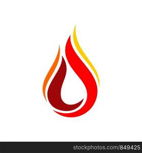 Swoosh Element Red Flame Logo Template Illustration Design. Vector EPS 10.
