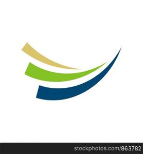Swoosh Finance Logo Template Illustration Design. Vector EPS 10.