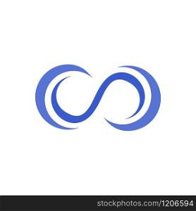 Swoosh infinity logo element related to endless or limitless process